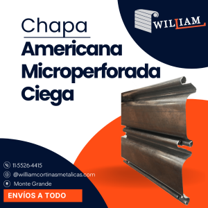 Chapas ciegas, micro y estilo americano para cortinas metálicas | Galvanizadas 0,50 mm, 0,70 mm y 0,90 mm